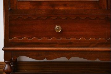 中古　神戸元町欧風家具メープル不二屋製　マホガニー材の高級キャビネット(定価約30万円)