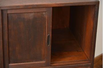 アンティーク家具　アンティーク　古い木製の引き出し付き縦型戸棚