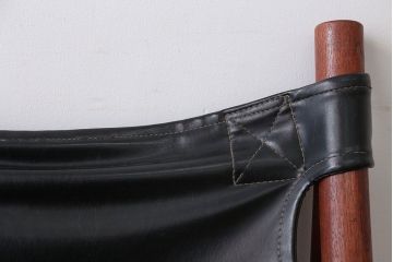 ヴィンテージ家具　USビンテージ　ジャクソンファニチャーの本革製チェア(オットマン付き)