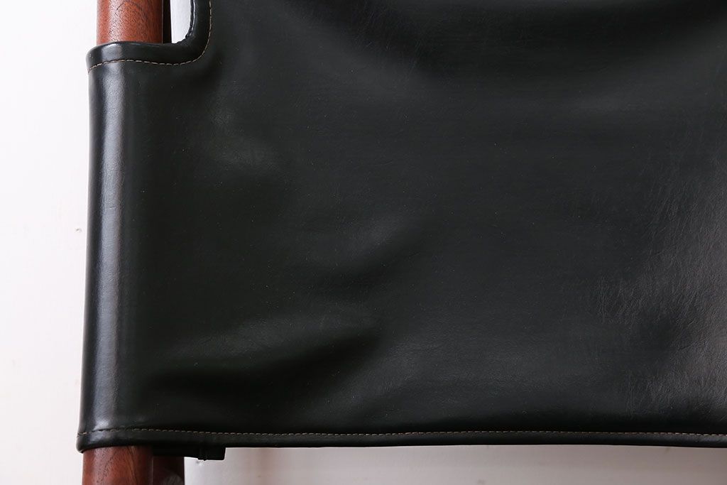 ヴィンテージ家具　USビンテージ　ジャクソンファニチャーの本革製チェア(オットマン付き)