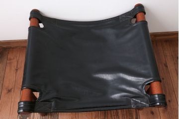 ヴィンテージ家具　USビンテージ　ジャクソンファニチャーの本革製チェア(オットマン付き)