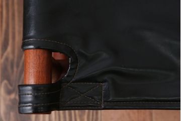 ヴィンテージ家具　USビンテージ　ジャクソンファニチャーの本革製チェア(オットマン付き)