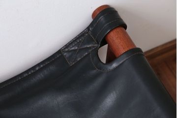 ヴィンテージ家具　USビンテージ　ジャクソンファニチャーの本革製チェア(オットマン付き)