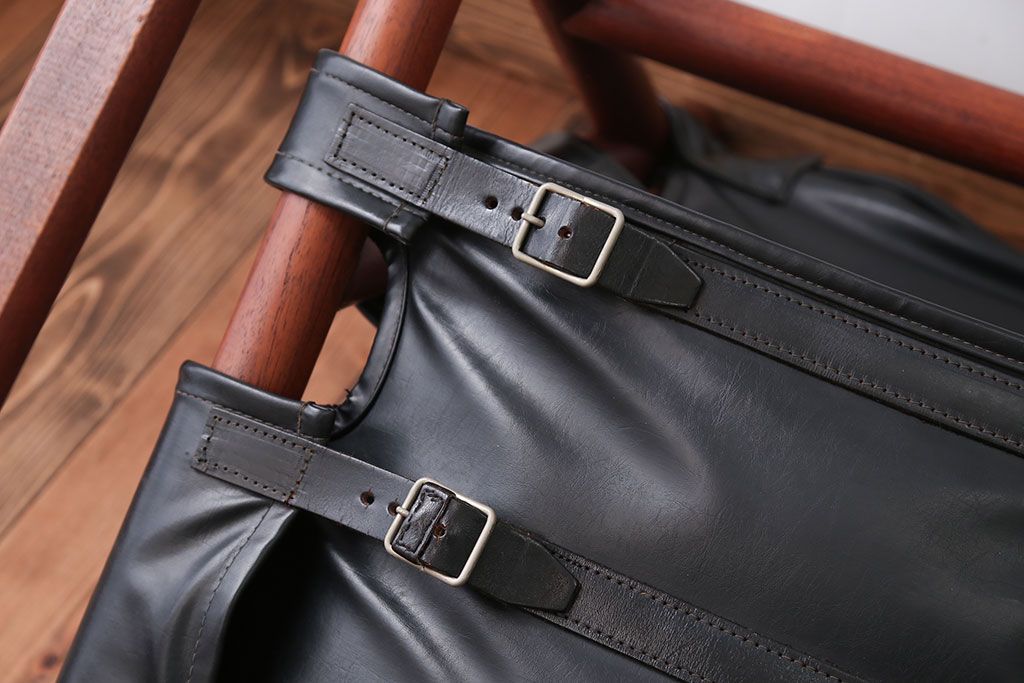 ヴィンテージ家具　USビンテージ　ジャクソンファニチャーの本革製チェア(オットマン付き)