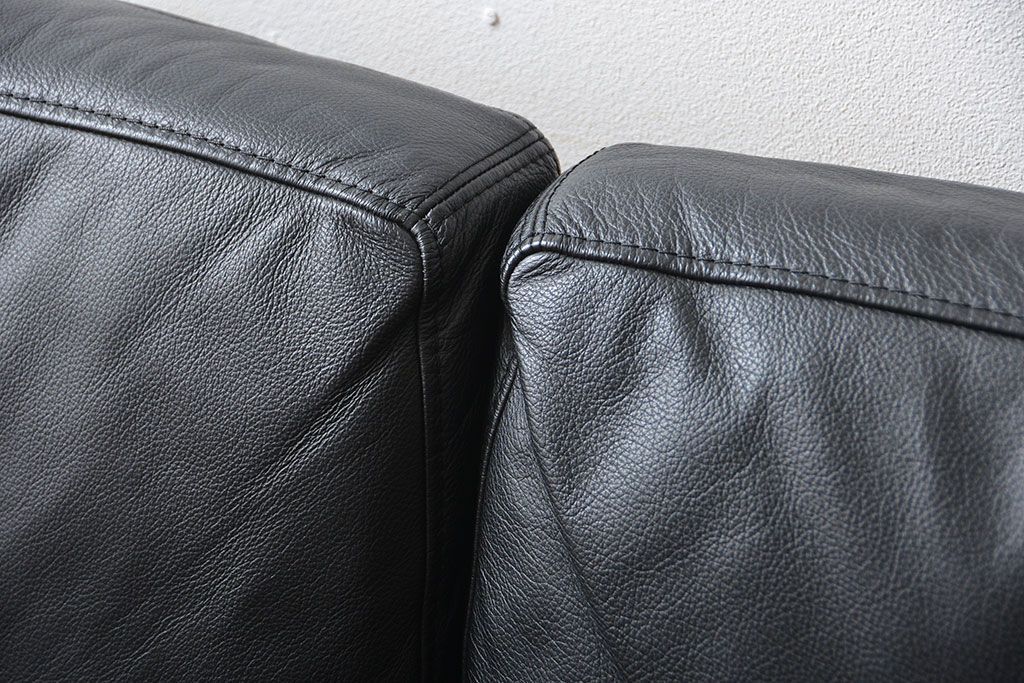 中古　アクタス　COTTO　牛革製3人掛けソファ(定価約23万円)