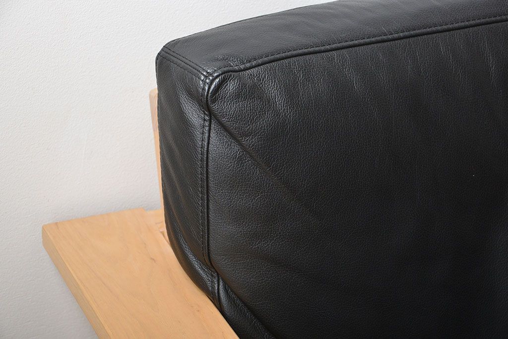 中古　アクタス　COTTO　牛革製3人掛けソファ(定価約23万円)