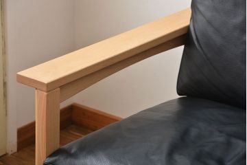 中古　アクタス　COTTO　牛革製3人掛けソファ(定価約23万円)