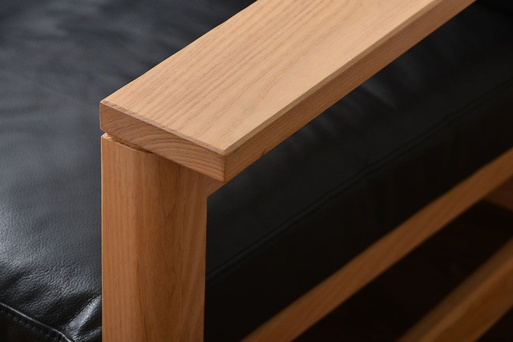 中古　アクタス　COTTO　牛革製3人掛けソファ(定価約23万円)