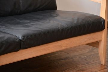 中古　アクタス　COTTO　牛革製3人掛けソファ(定価約23万円)