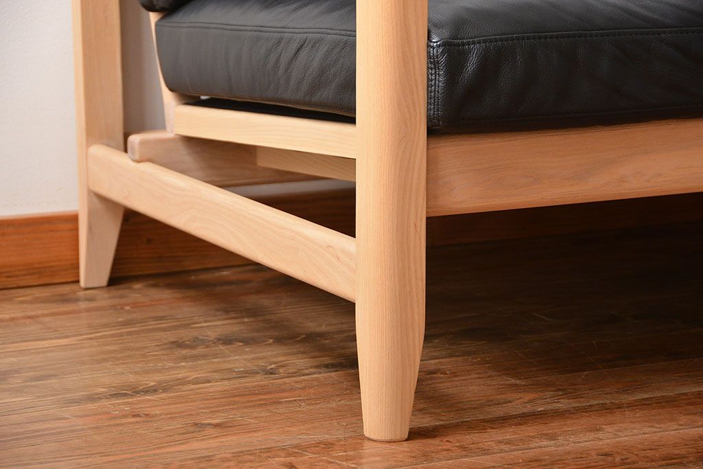 中古　アクタス　COTTO　牛革製3人掛けソファ(定価約23万円)