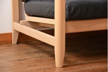 中古　アクタス　COTTO　牛革製3人掛けソファ(定価約23万円)