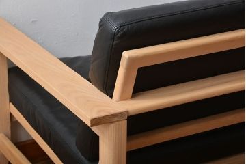 中古　アクタス　COTTO　牛革製3人掛けソファ(定価約23万円)