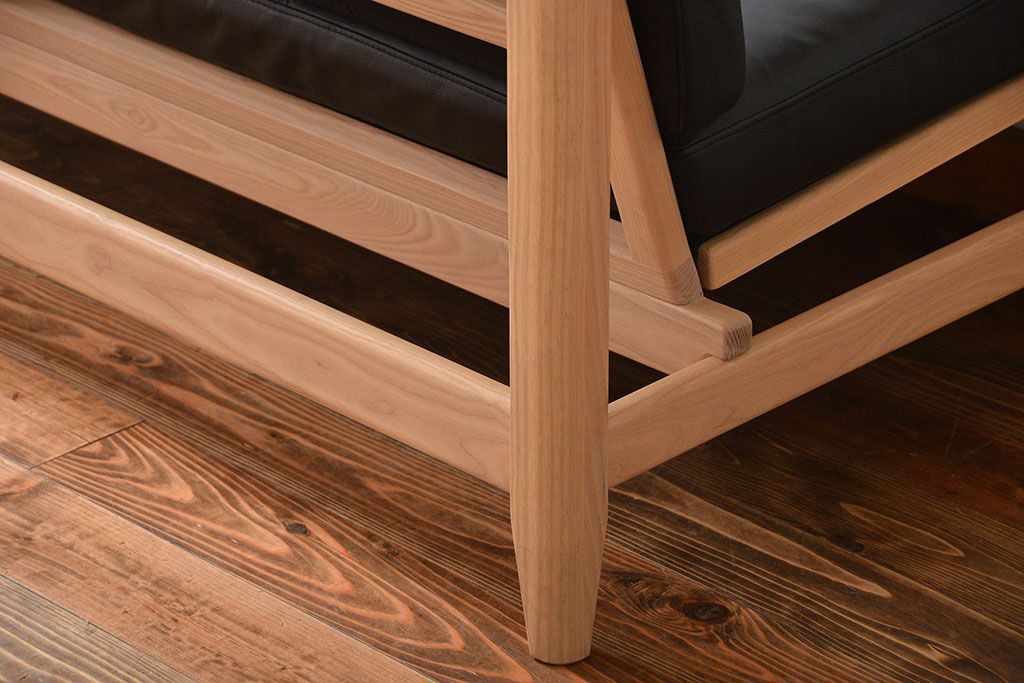 中古　アクタス　COTTO　牛革製3人掛けソファ(定価約23万円)