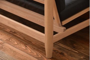 中古　アクタス　COTTO　牛革製3人掛けソファ(定価約23万円)