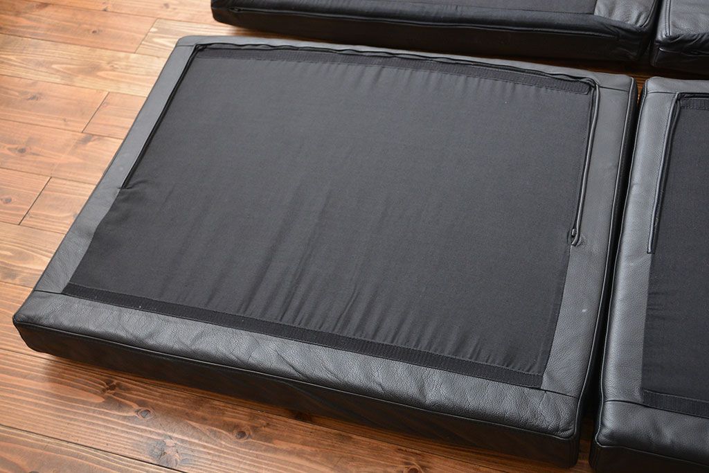 中古　アクタス　COTTO　牛革製3人掛けソファ(定価約23万円)