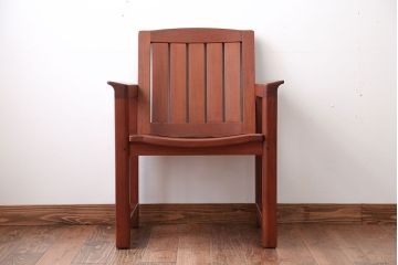 中古　TERRA(テラ)チーク材のアームチェア(1)