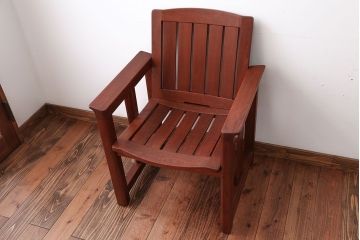 中古　TERRA(テラ)チーク材のアームチェア(1)