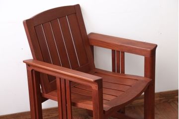 中古　TERRA(テラ)チーク材のアームチェア(1)