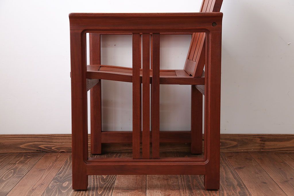 中古　TERRA(テラ)チーク材のアームチェア(1)