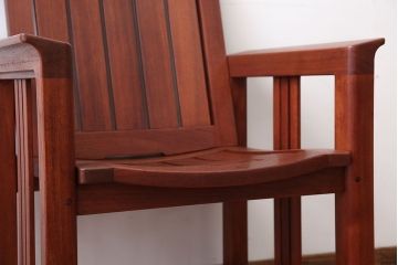 中古　TERRA(テラ)チーク材のアームチェア(2)