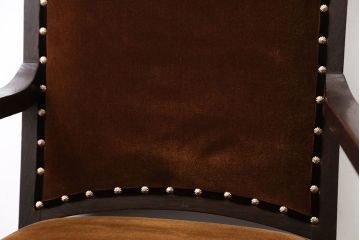 アンティーク家具　大正ロマン　ラグジュアリーな古いナラ材のアームチェア