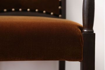 アンティーク家具　大正ロマン　ラグジュアリーな古いナラ材のアームチェア