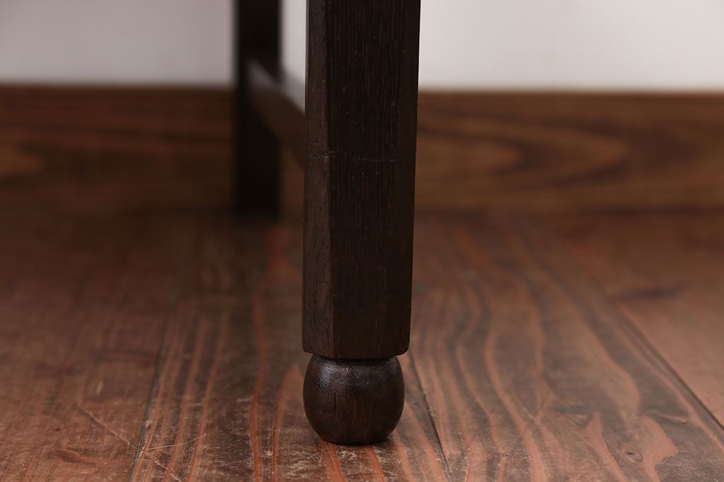 アンティーク家具　大正ロマン　ラグジュアリーな古いナラ材のアームチェア