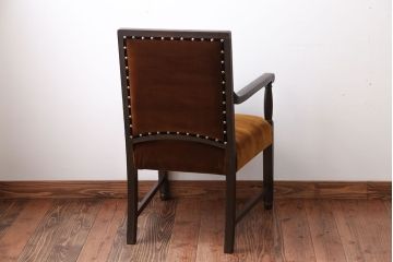 アンティーク家具　大正ロマン　ラグジュアリーな古いナラ材のアームチェア