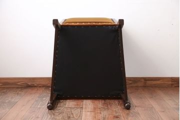 アンティーク家具　大正ロマン　ラグジュアリーな古いナラ材のアームチェア