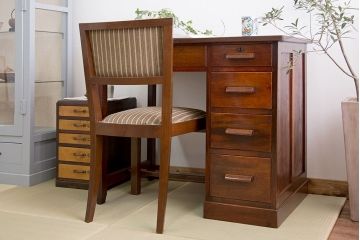 アンティーク家具　アンティーク　シンプルでお洒落な古いナラ材のチェア