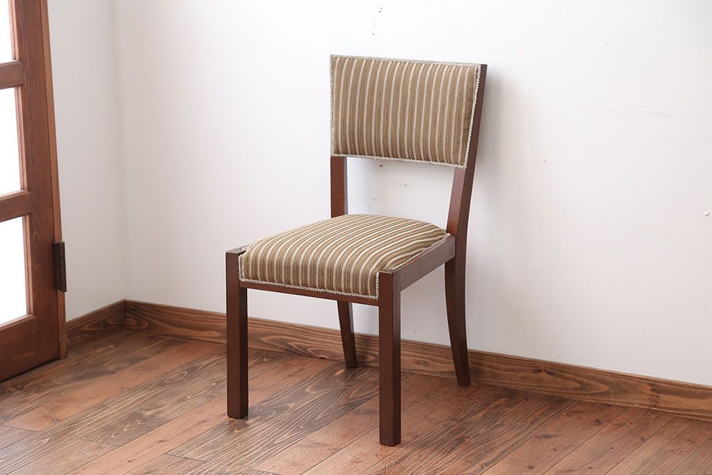 アンティーク家具　アンティーク　シンプルでお洒落な古いナラ材のチェア