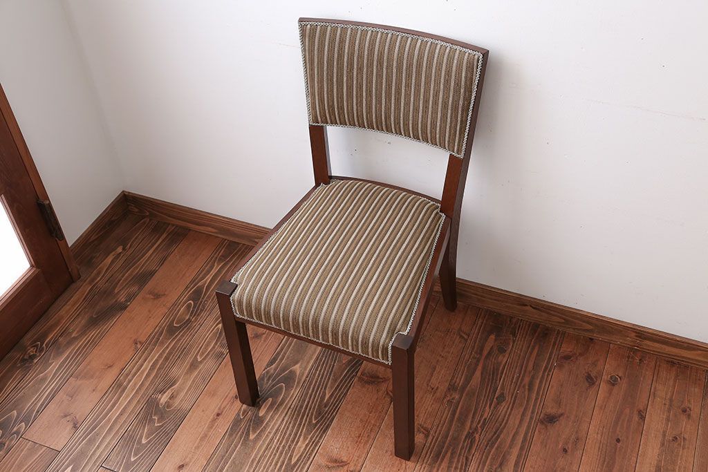 アンティーク家具　アンティーク　シンプルでお洒落な古いナラ材のチェア