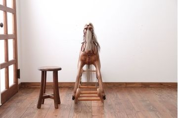 アンティーク雑貨　海外アンティーク　RELKO社製高級ロッキングホース(木馬)