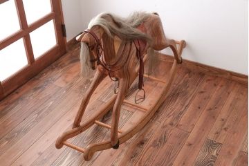 アンティーク雑貨　海外アンティーク　RELKO社製高級ロッキングホース(木馬)