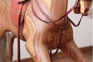 アンティーク雑貨　海外アンティーク　RELKO社製高級ロッキングホース(木馬)