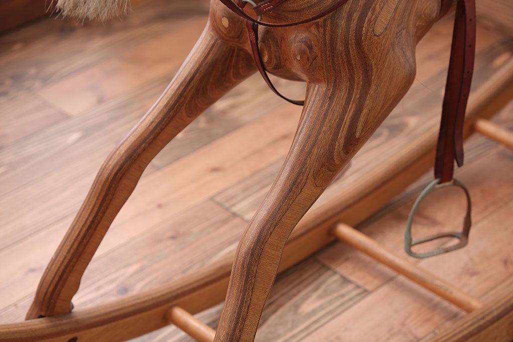 アンティーク雑貨　海外アンティーク　RELKO社製高級ロッキングホース(木馬)