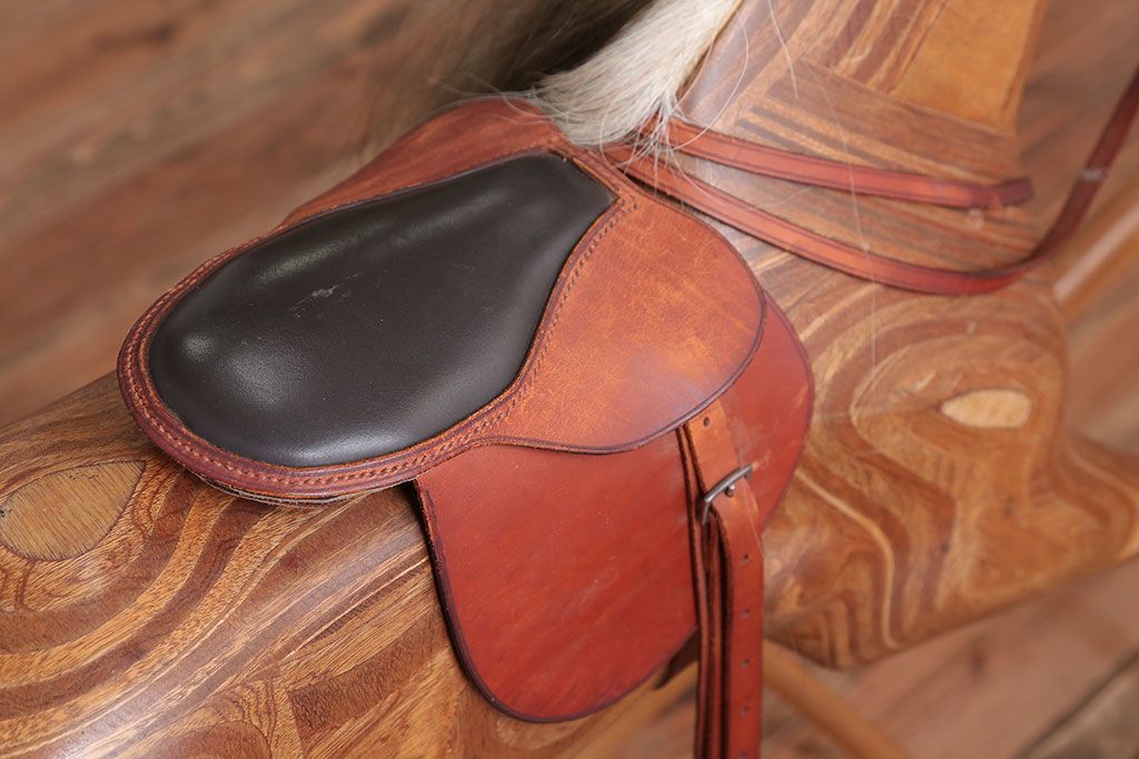 アンティーク雑貨　海外アンティーク　RELKO社製高級ロッキングホース(木馬)