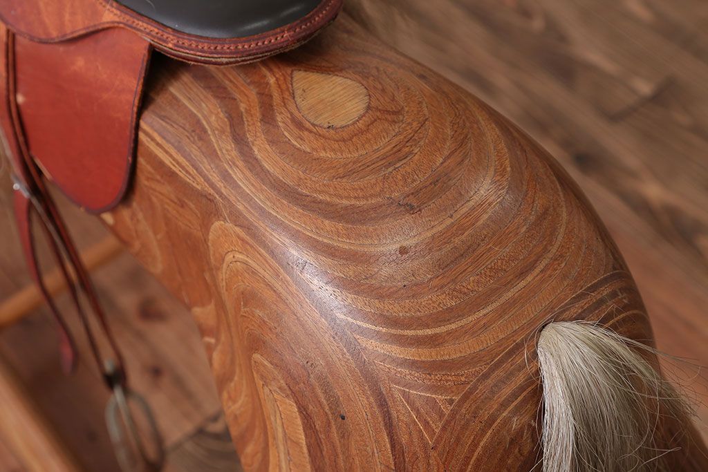 アンティーク雑貨　海外アンティーク　RELKO社製高級ロッキングホース(木馬)