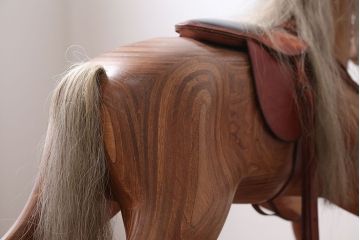 アンティーク雑貨　海外アンティーク　RELKO社製高級ロッキングホース(木馬)