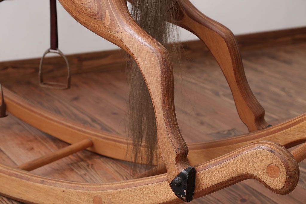 アンティーク雑貨　海外アンティーク　RELKO社製高級ロッキングホース(木馬)