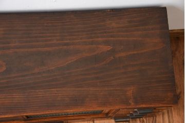 アンティーク家具　古民具・骨董　前面欅材!上質で高級な和製アンティークローボード
