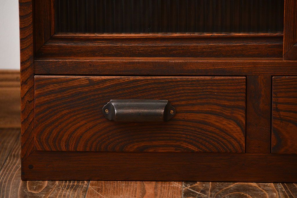 アンティーク家具　古民具・骨董　前面欅材!上質で高級な和製アンティークローボード