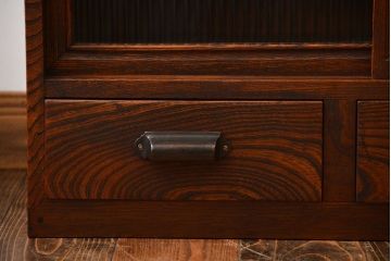 アンティーク家具　古民具・骨董　前面欅材!上質で高級な和製アンティークローボード