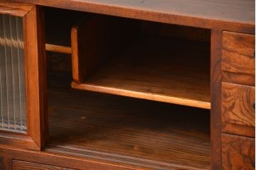 アンティーク家具　古民具・骨董　前面欅材!上質で高級な和製アンティークローボード