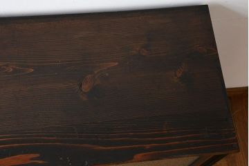 アンティーク家具　和製アンティーク　ダイヤガラス入り!モダンな収納棚