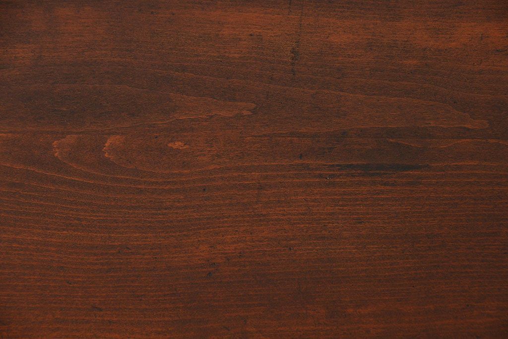 アンティーク家具　アンティーク　古いカバ材とナラ材の味わい深い片袖机