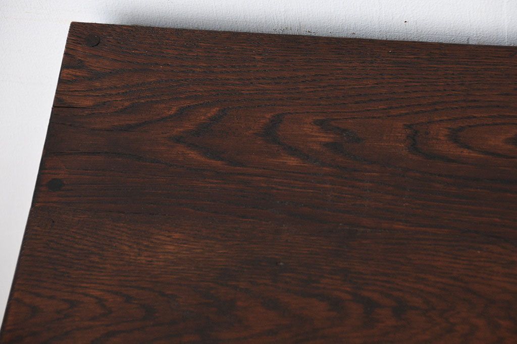 レトロ家具　昭和レトロ　古い木製のシンプルなアンティークデスク(片袖机)