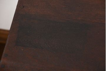 レトロ家具　昭和レトロ　古い木製のシンプルなアンティークデスク(片袖机)