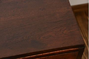 レトロ家具　昭和レトロ　古い木製のシンプルなアンティークデスク(片袖机)