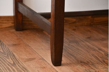 レトロ家具　昭和レトロ　古い木製のシンプルなアンティークデスク(片袖机)